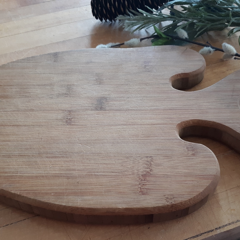 Whale shaped wooden cutting board